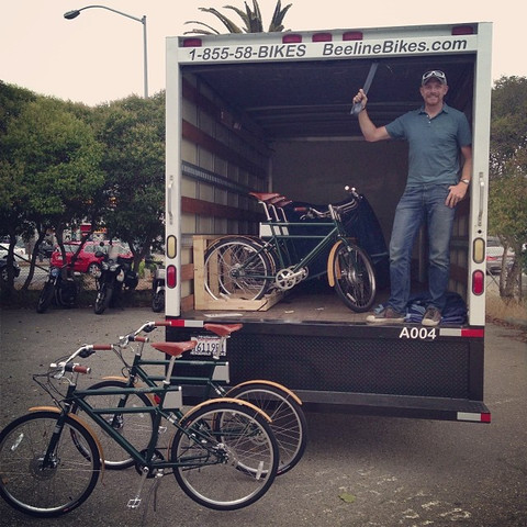 Neil from Beeline Bikes making a Faraday delivery